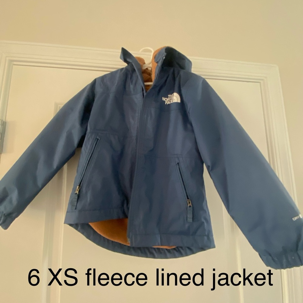 The North Face Kids Navy Fleece Lined Raincoat